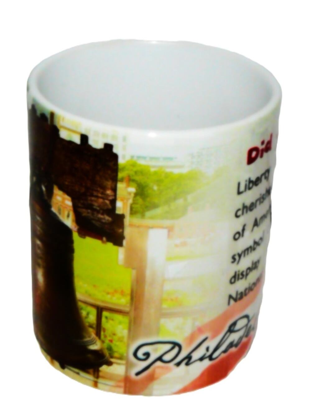 Vintage Liberty Bell Philadelphia Souvenir Ceramic Mug Patriotic Collectible